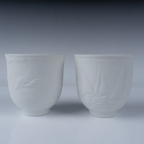 2pc Lladro Collectors Society Porcelain Cups