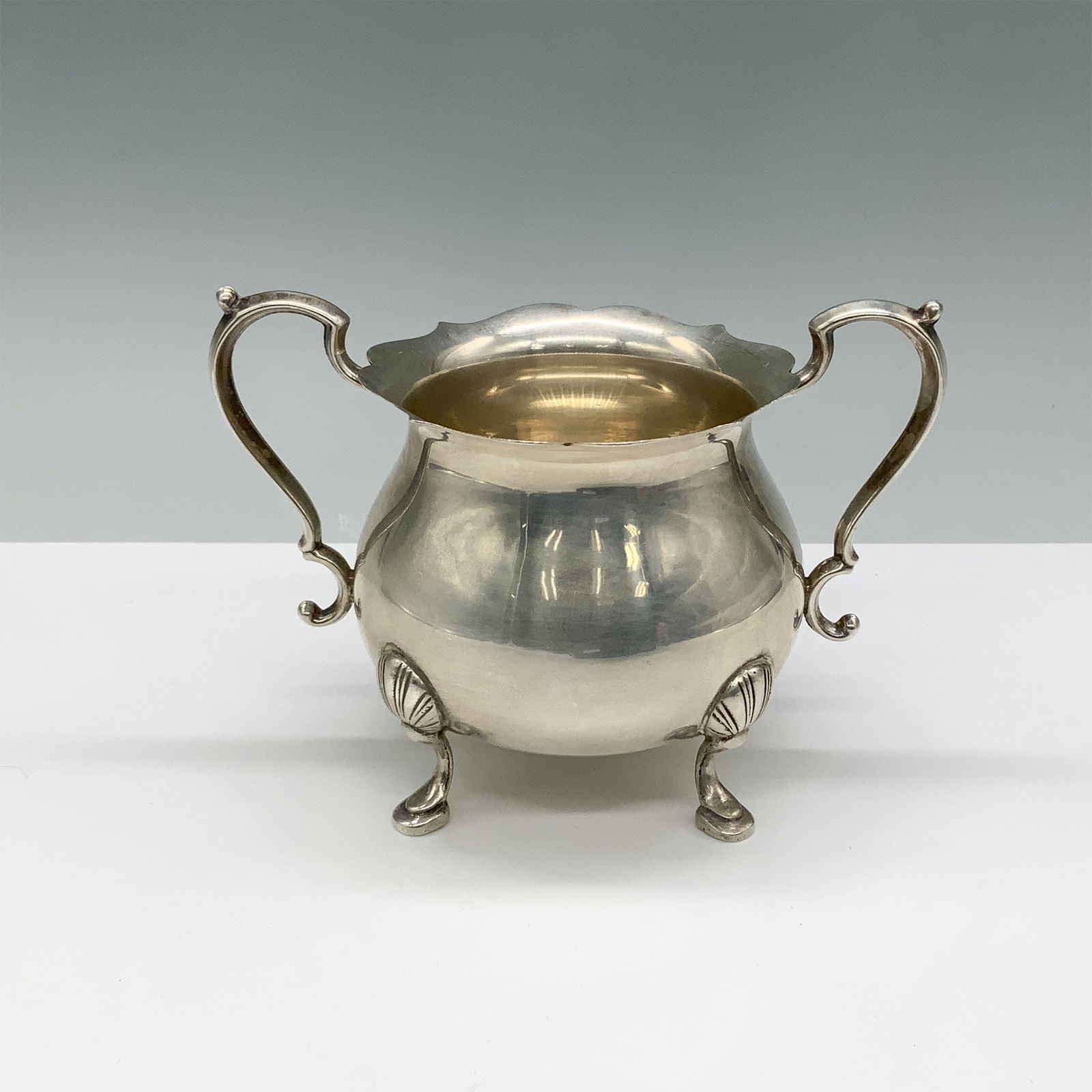 Sterling Silver Double-Handled Sugar Bowl (1 of 3)