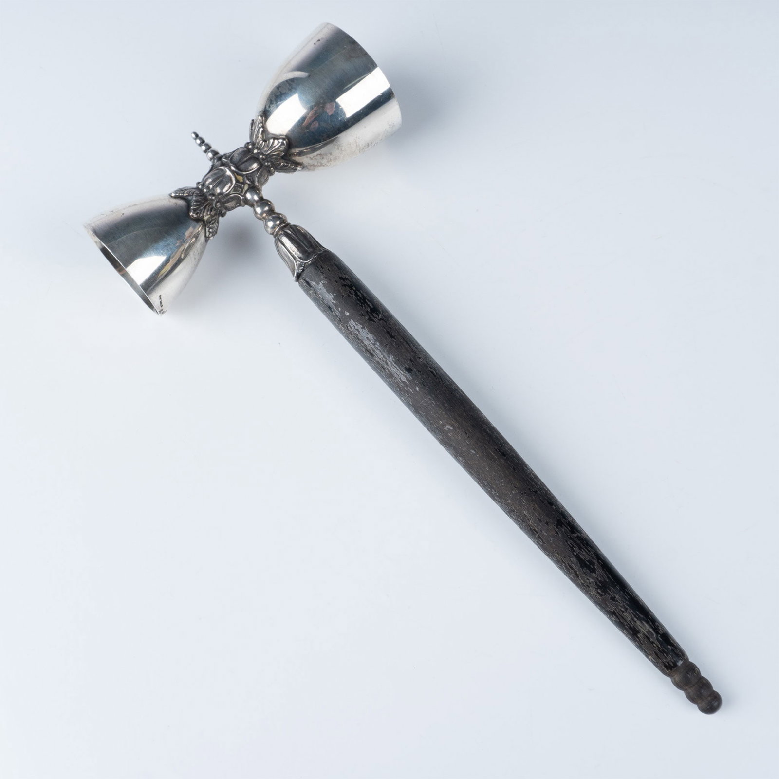 Silver-Tone and Ebony Jigger Measuring Tool (1 of 6)
