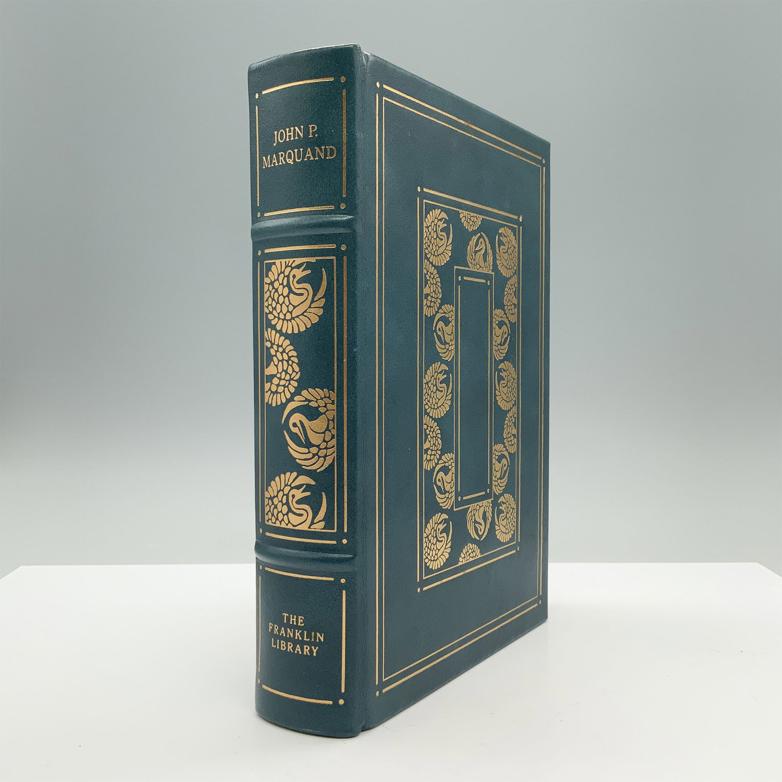 Mr. Moto?s Three Aces by John P. Marquand, Franklin 1980: This limited edition of Mr. Moto’s Three Aces by John P. Marquand, published in 1980 by The Franklin Library, is a beautifully crafted collector’s piece. The book is elegantly bound in leather wit