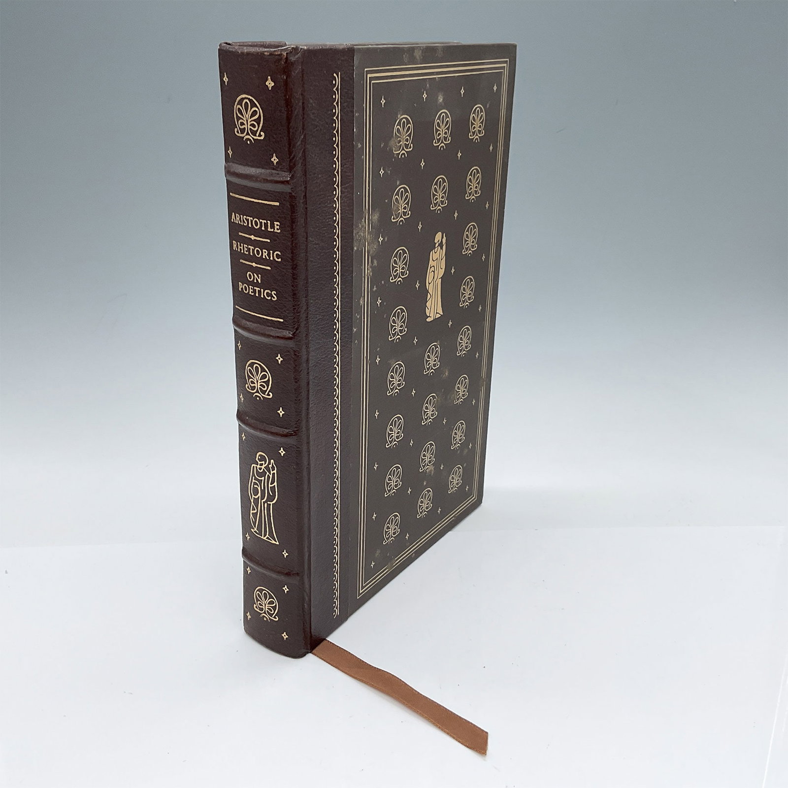 Aristotle Leather Bound Book, Rhetoric and On Poetics: Aristotle's Rhetoric and On Poetics, translated by W. Rhys Roberts and Ingram Bywater, presented in a beautiful Franklin Library edition. Published in 1981 as part of their renowned series, this colle