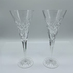 Waterford Crystal Toasting Flutes, Mickey Mouse Pair