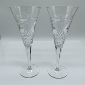 Waterford Crystal Toasting Flutes, Millennium Collection
