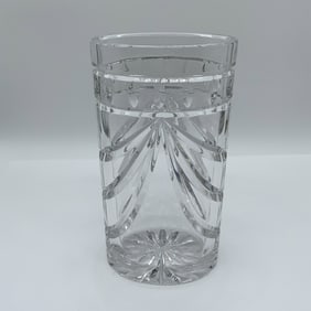 Waterford Cut Crystal Vase, Draped Design
