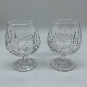 2pc Waterford Crystal Brandy Balloon Glasses