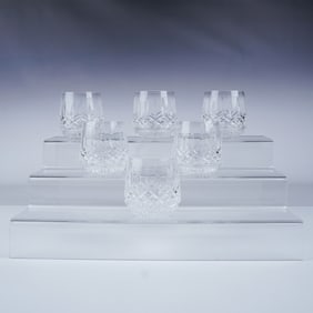 Cut Crystal Tumblers, Set of Six