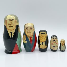 Vintage Russian Leaders Nesting Dolls