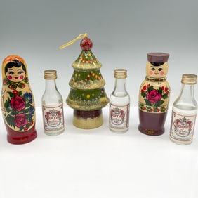 3pc Vintage Russian Matryoshka S & P Shakers & Ornament
