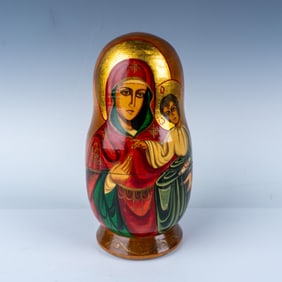 7pc Russian Nesting Dolls, Religious Icons, Signed