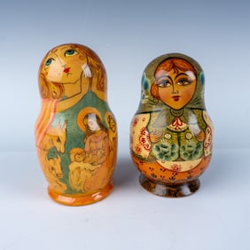 10pc Hand-Painted Russian Nesting Dolls