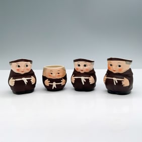 4pc Goebel Jolly Monks Creamers & Toothpick