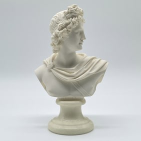 Italian Marble Bust Sculpture, Apollo by A. Giannelli