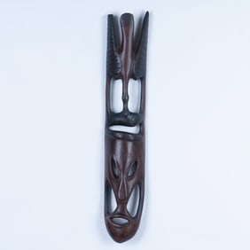 African Carved Wood Ceremonial Mask