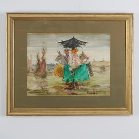 Annette Krauss Rose, Gouache and Watercolor Painting