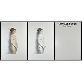 Raphael Soyer (1899-1997) Signed Nude Woman Lithographs (2)