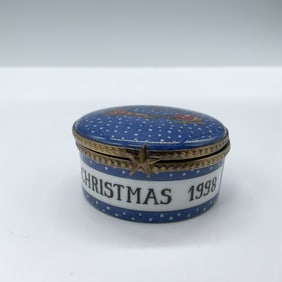 Limoges Porcelain Treasure Box, Christmas 1998