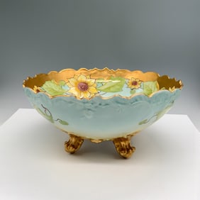 Limoges France Stouffer Hand Painted Bowl, Sunflower Motif