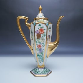 Pickard Antique Chinese Enamel Coffee Pot
