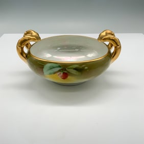 Stouffer China Bowl, Hand-Painted Strawberry Motif