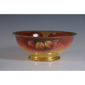 T&V Limoges Grapevine Motif Bowl