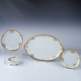 4pc Pickard Louis XIV Pattern Serving Pieces