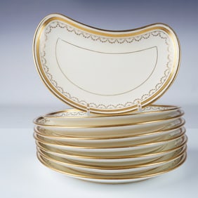 8pc Minton with Davis Collamore & Co. Crescent Bowls