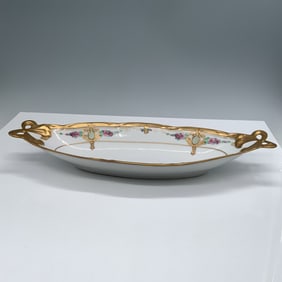 Alice Bavaria Two-Handle Oval Dish Handpainted by Pickard