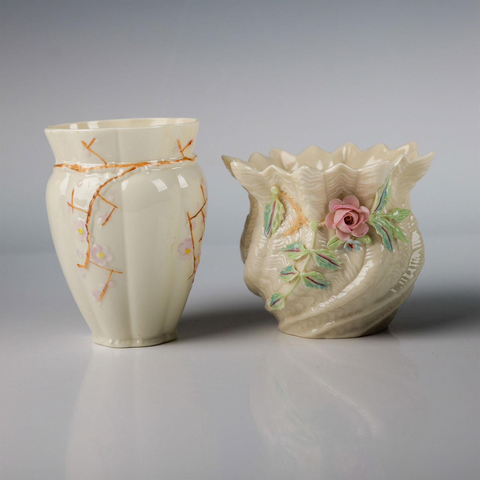2pc Belleek Porcelain Vase and Bowl (1 of 5)