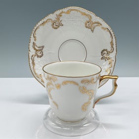 Rosenthal Cup and Saucer Set, Gold Scrolls Pattern