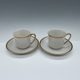 4pc Nippon Demitasse Cup and Saucer Set, Gold Trim