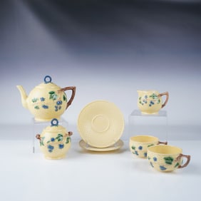 7pc Tiffany & Co. Tea Set, Blackberries