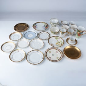 Assorted Porcelain Tea & Coffee Service, Limoges + More