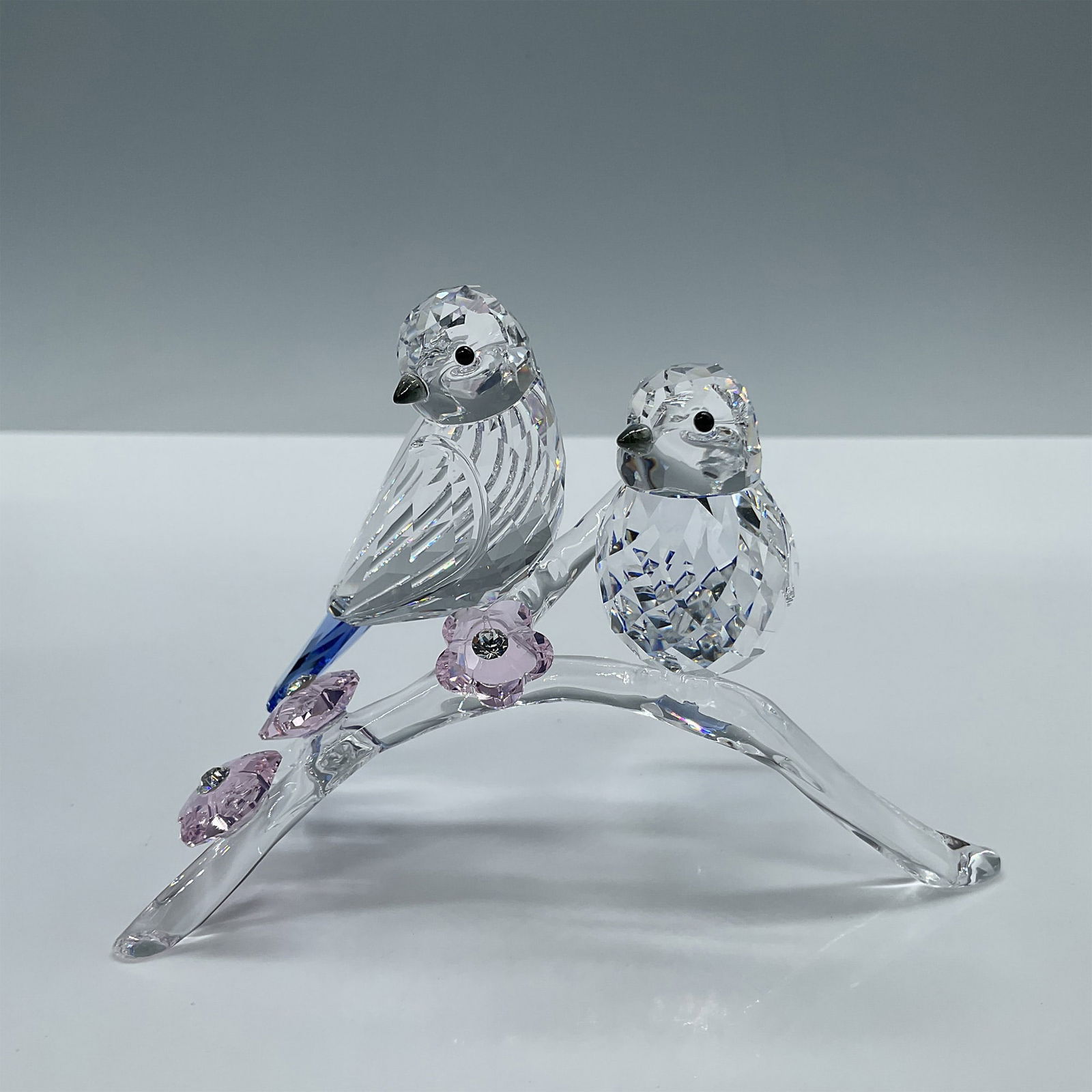Swarovski Crystal Figurine, Blue Tits Chickadees (1 of 5)