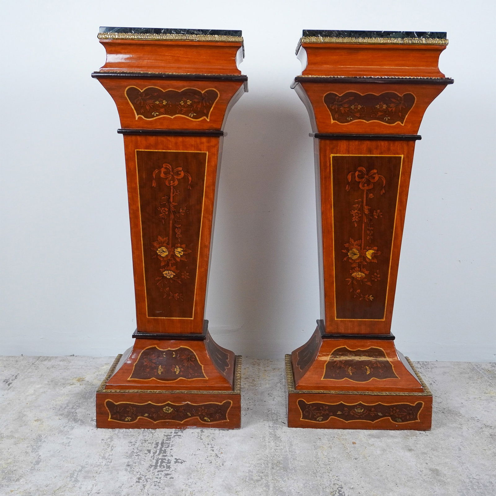 Pair of Italian Neoclassical-Style Pedestals w/ Marble Tops (1 of 6)