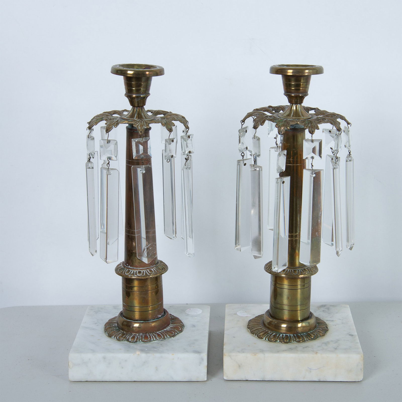 Pair of Vintage Bronze and Luster Candle Holders (1 of 8)