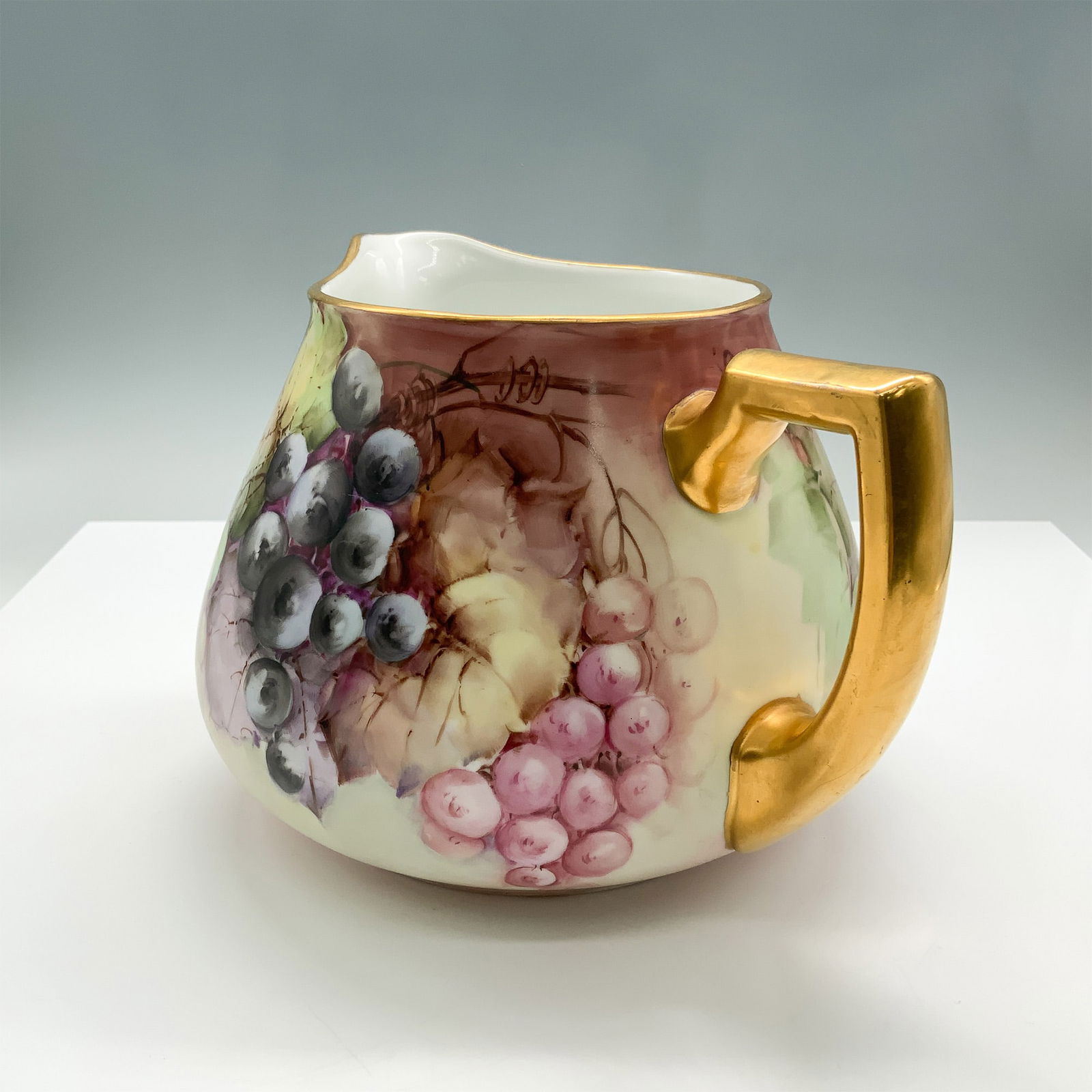 Z. S. & Co. Bavaria Porcelain Pitcher, Hand-Painted Grapes (1 of 3)