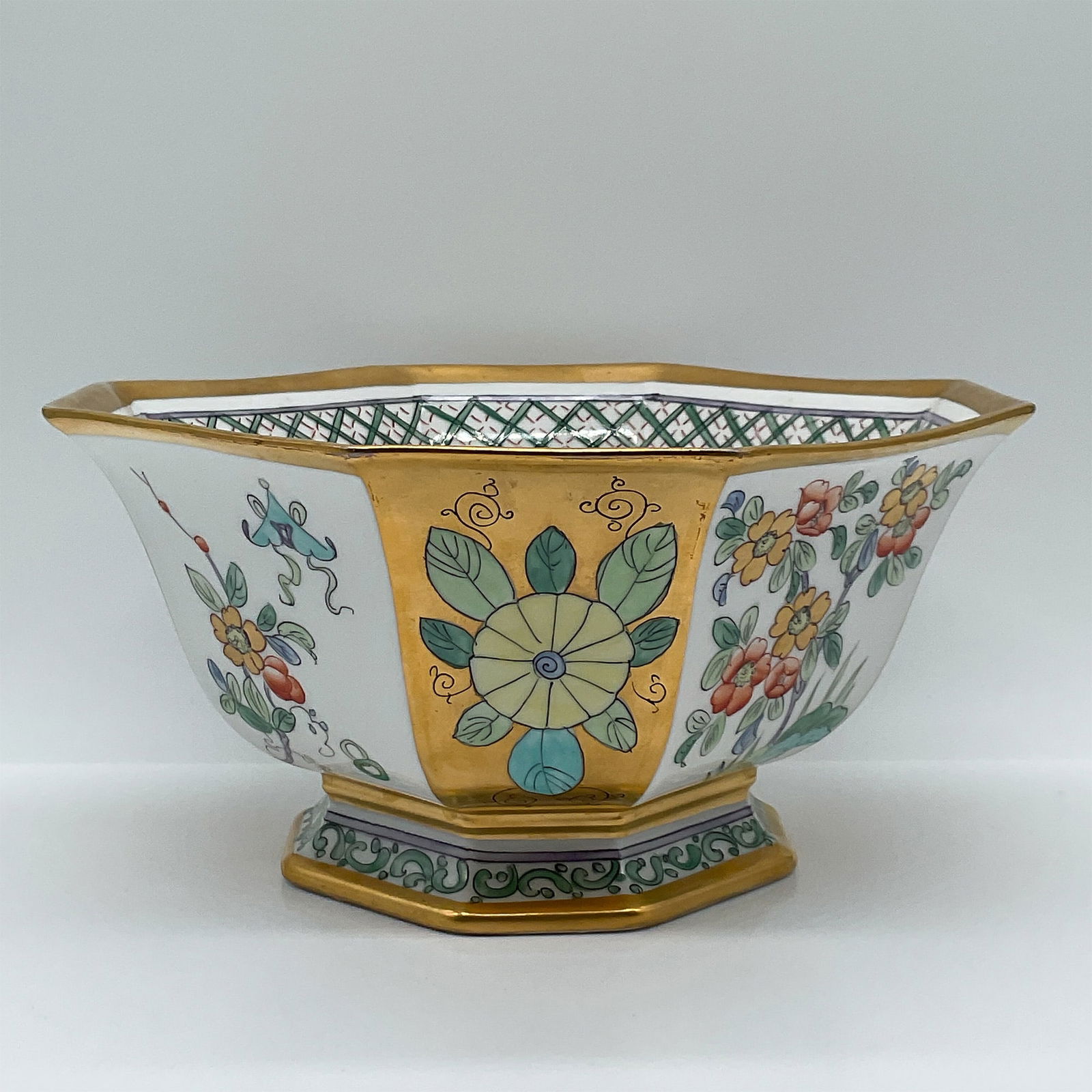 Pickard Hand-Painted Porcelain Bowl, Gilded Floral Design (1 of 3)