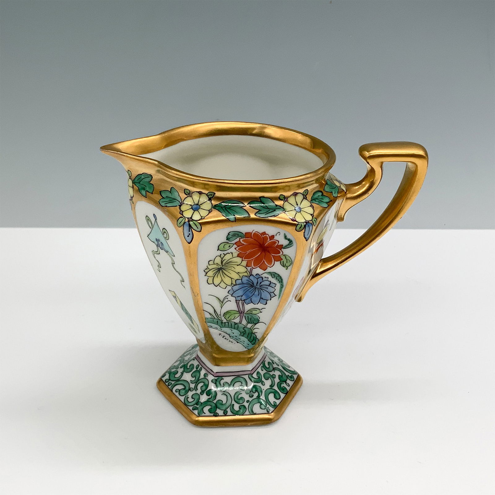 Pickard China Hand-Painted Creamer, Floral Motif (1 of 3)