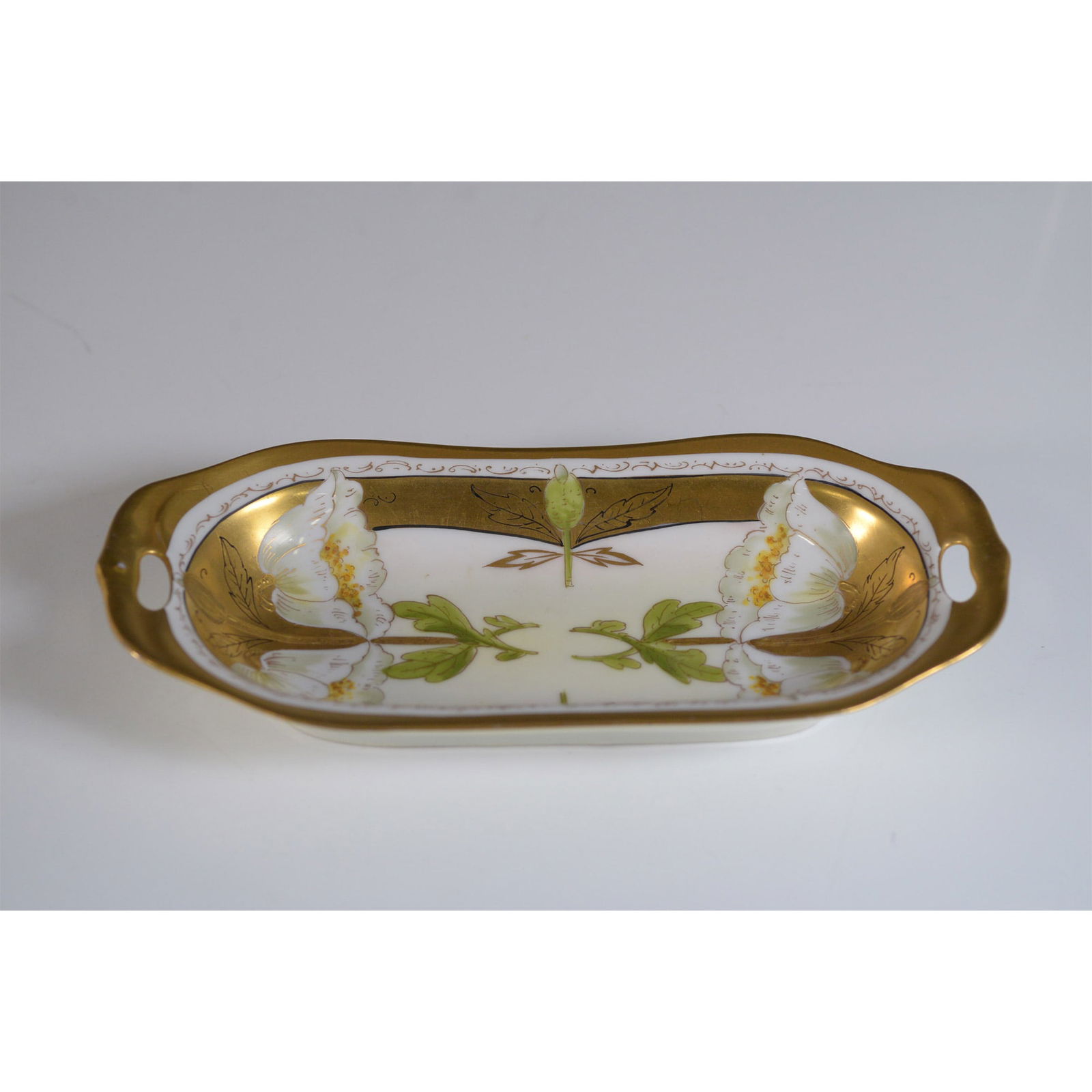 Pickard Hand-Painted Porcelain Tray with Floral Designs (1 of 5)