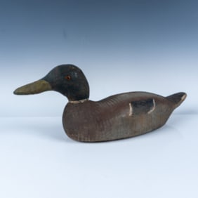 Vintage Hand Carved Wooden Duck Decoy