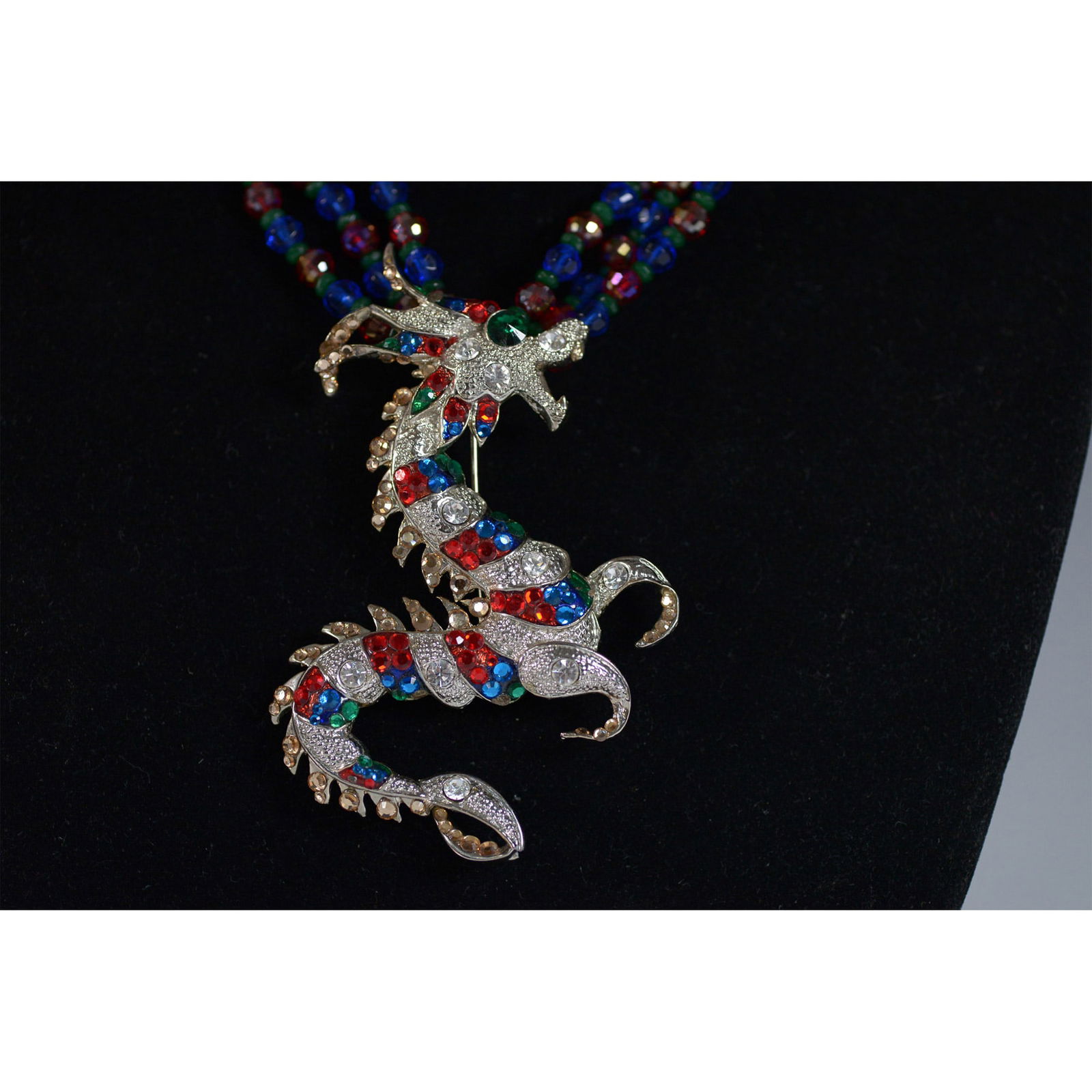 Dragon Brooch and Beaded Necklace Set (1 of 7)
