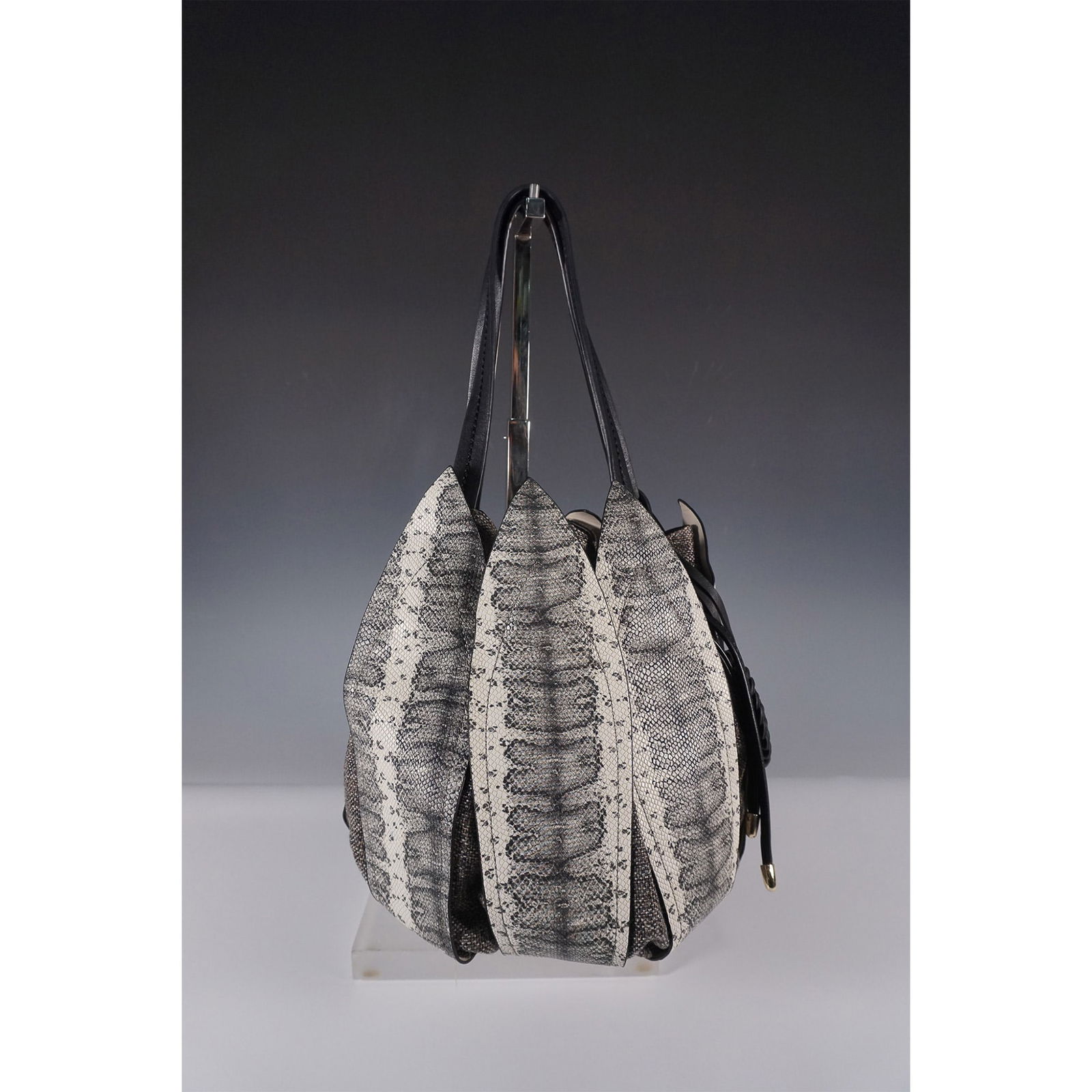 Exotic-Inspired Drawstring Tote Bag, Python Print Design (1 of 4)