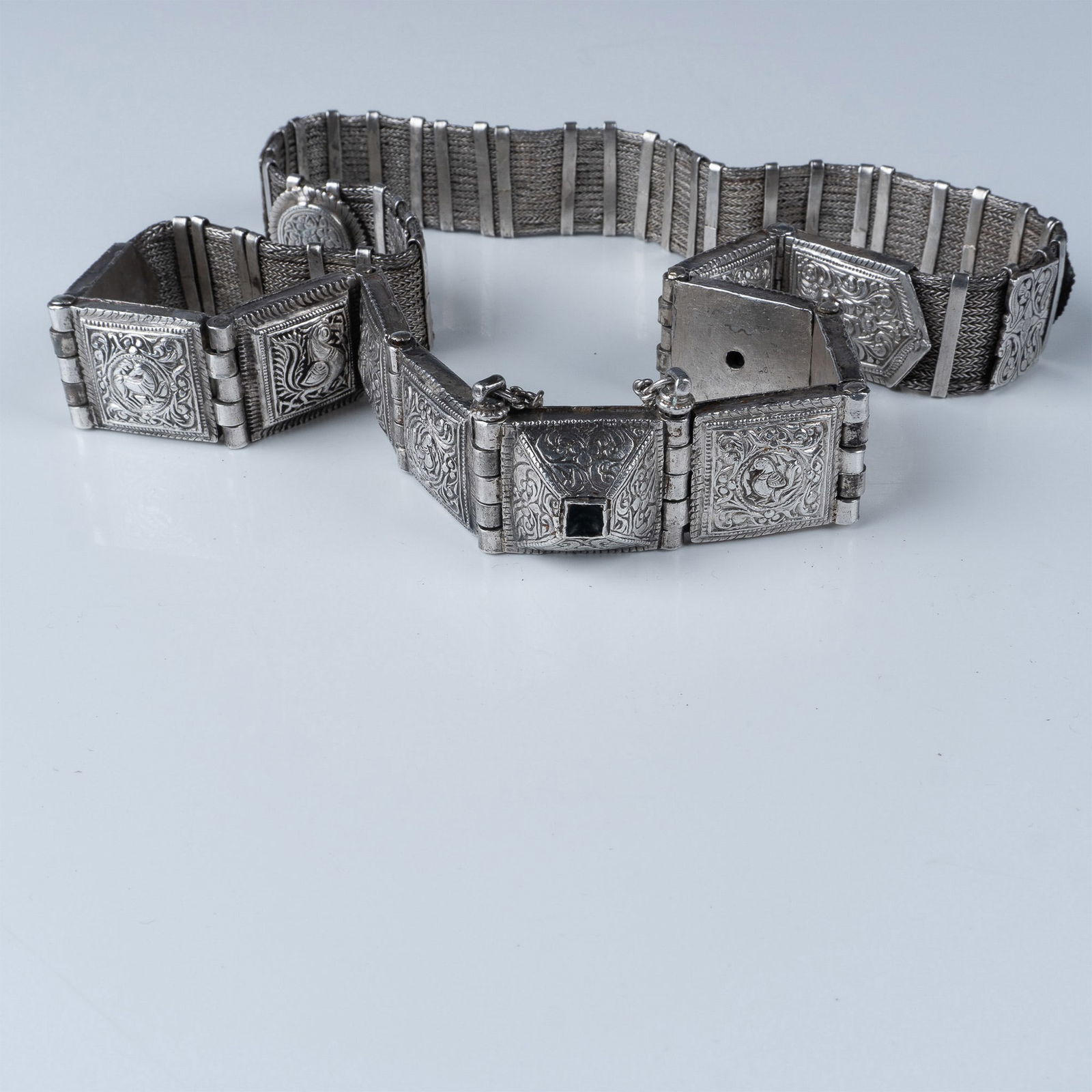 Antique Indian Silver Bride Belt with Ornate Design (1 of 5)