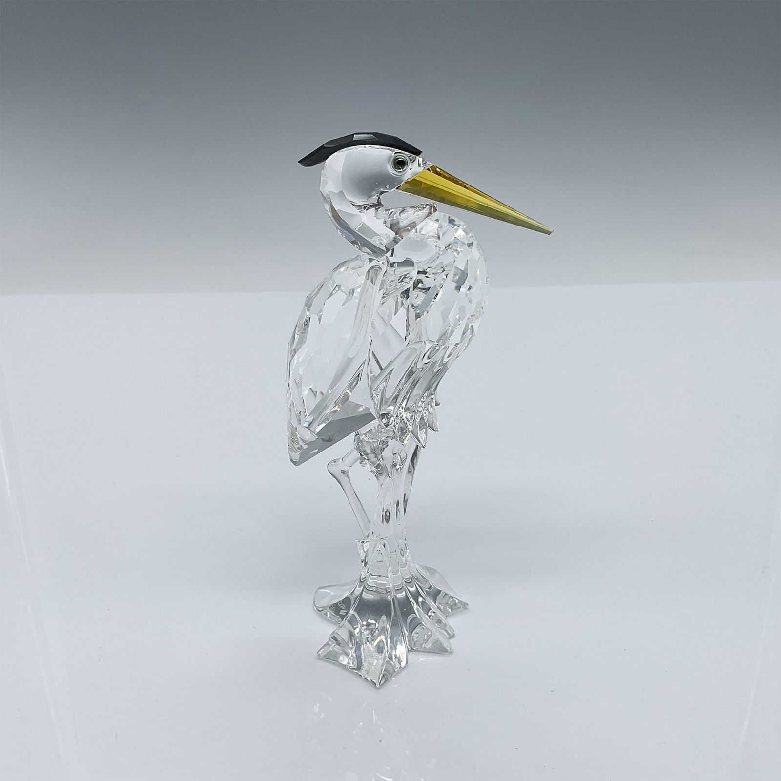 Swarovski Crystal Figurine, Silver Heron with Box (1 of 5)