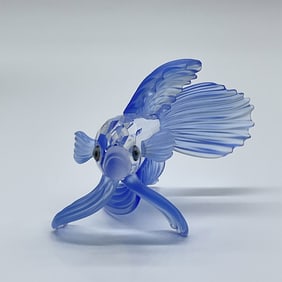 Swarovski Crystal Figurine, Siamese Fighting Fish Blue