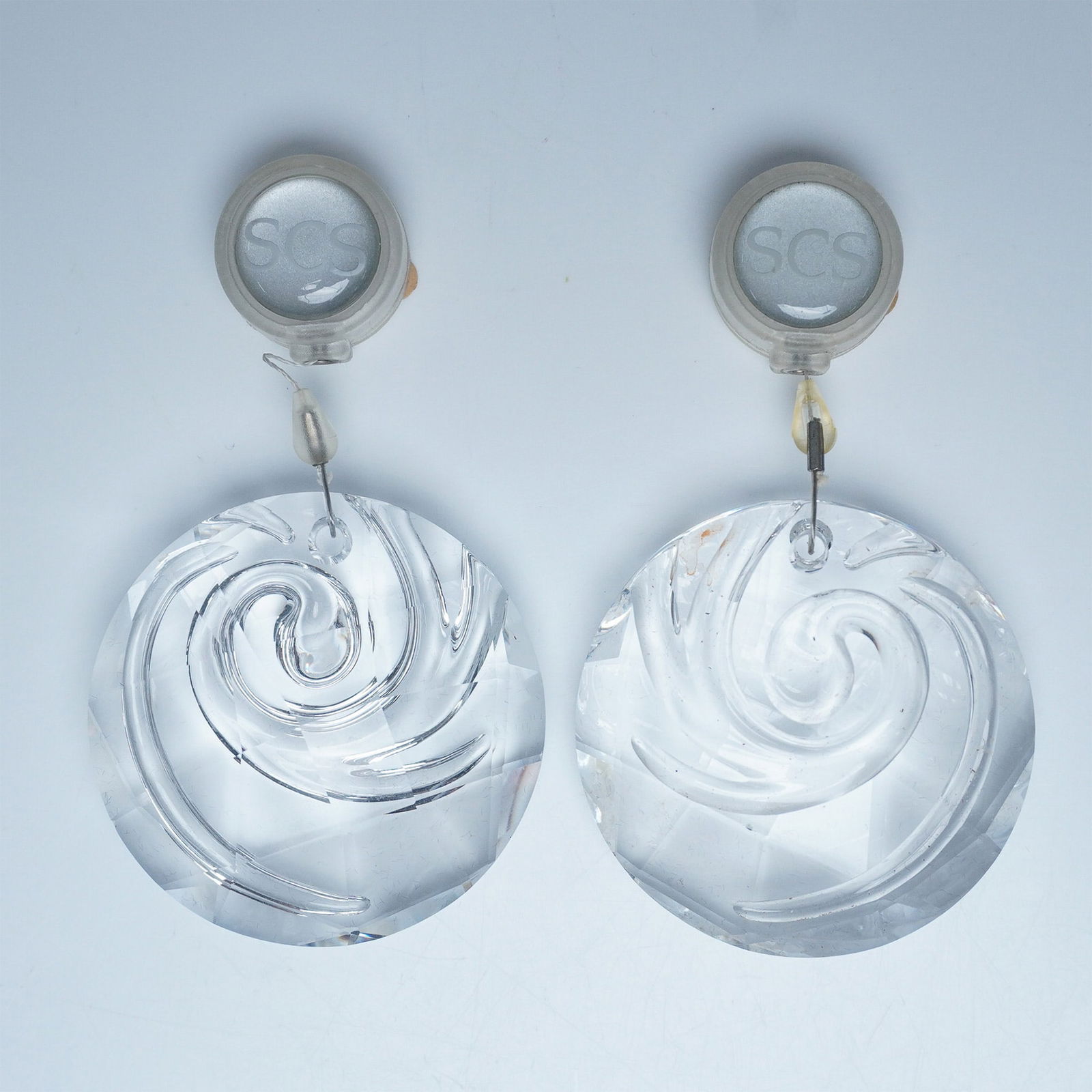 Pair of Swarovski 2009 Crystal Window Ornaments, Air - Clear (1 of 3)