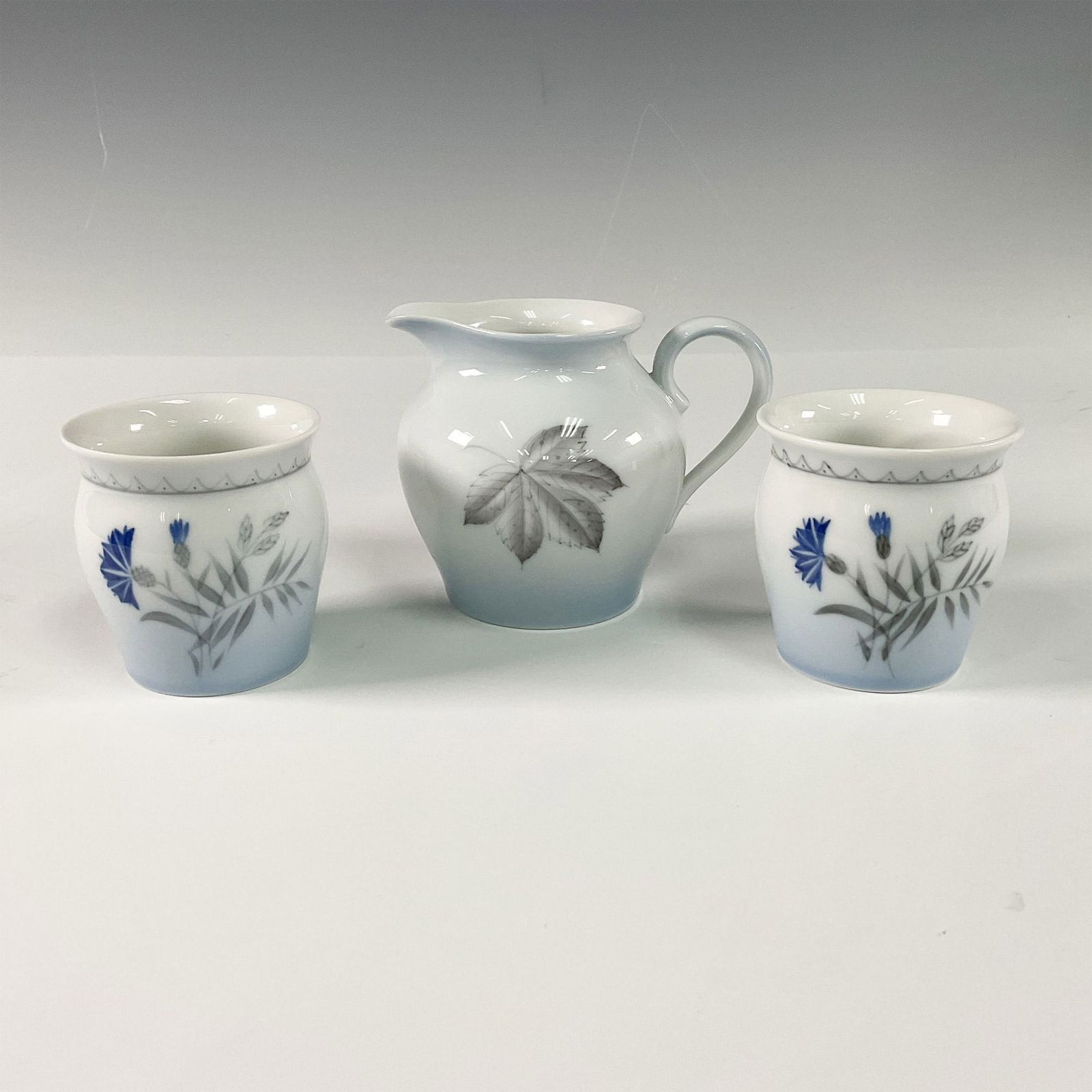 3pc Bing & Grondahl Floral Creamer and Toothpick Holders (1 of 5)