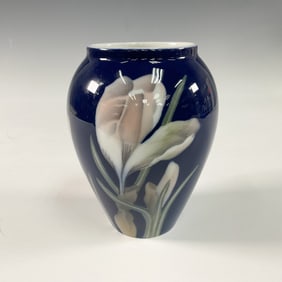 Royal Copenhagen Cobalt Tulip Design Vase