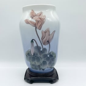 Royal Copenhagen Porcelain Vase with Stand