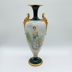 CAC Lenox Belleek Porcelain Double-Handled Vase